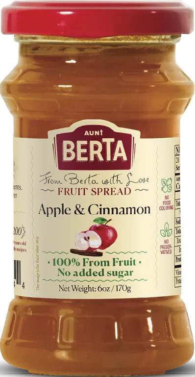 Apple & Cinnamon fruit spread, 6oz / 170g