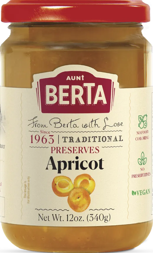 Apricot Preserves, 12oz / 340g