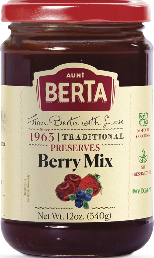 Berry Mix Preserves, 12oz / 340g