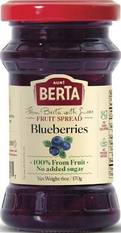 Blueberries fruit spread, 6oz / 170g