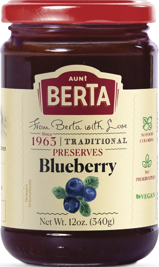 Blueberry Preserves, 12oz / 340g
