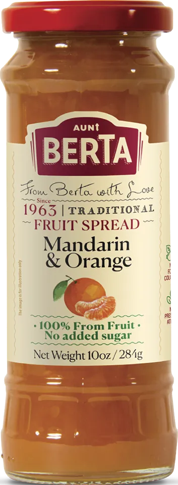 Mandarin & Orange fruit spread, 10oz / 284g