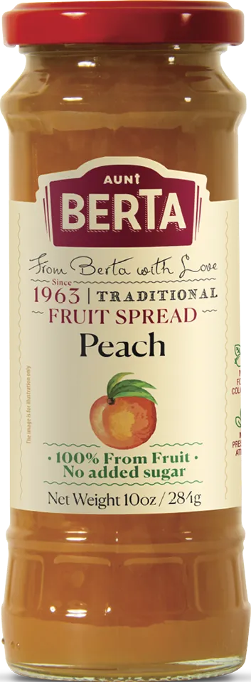 Peach fruit spread, 10oz / 284g